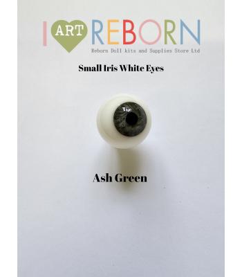 (White Sclera) SMALL IRIS Ultra Newborn Eyes - Ash Green