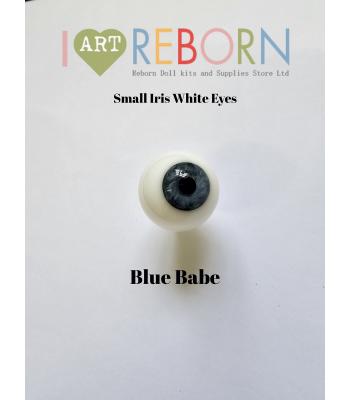 (White Sclera)SMALL IRIS Ultra Newborn Eyes - Blue Babe