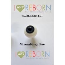 (White Sclera) SMALL IRIS Ultra Newborn Eyes - Mineral Grey Blue