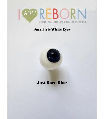 (White Sclera) SMALL IRIS Ultra Newborn Eyes - Just Born Blue
