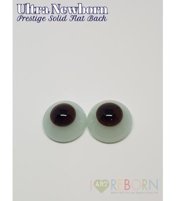  Ultra Newborn Prestige Solid Flat Back Eyes - Chocolate Brown
