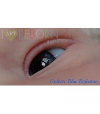SMALL IRIS - Ultra Newborn Glass Eyes - Blue Reflection