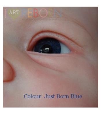SMALL IRIS - Ultra Newborn Glass Eyes - Just Born Blue