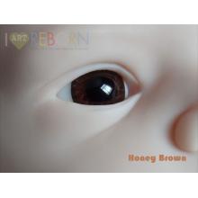SMALL IRIS - Ultra Newborn Glass Eyes - Honey Brown 