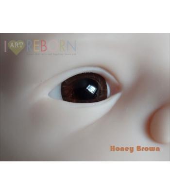 SMALL IRIS - Ultra Newborn Glass Eyes - Honey Brown 